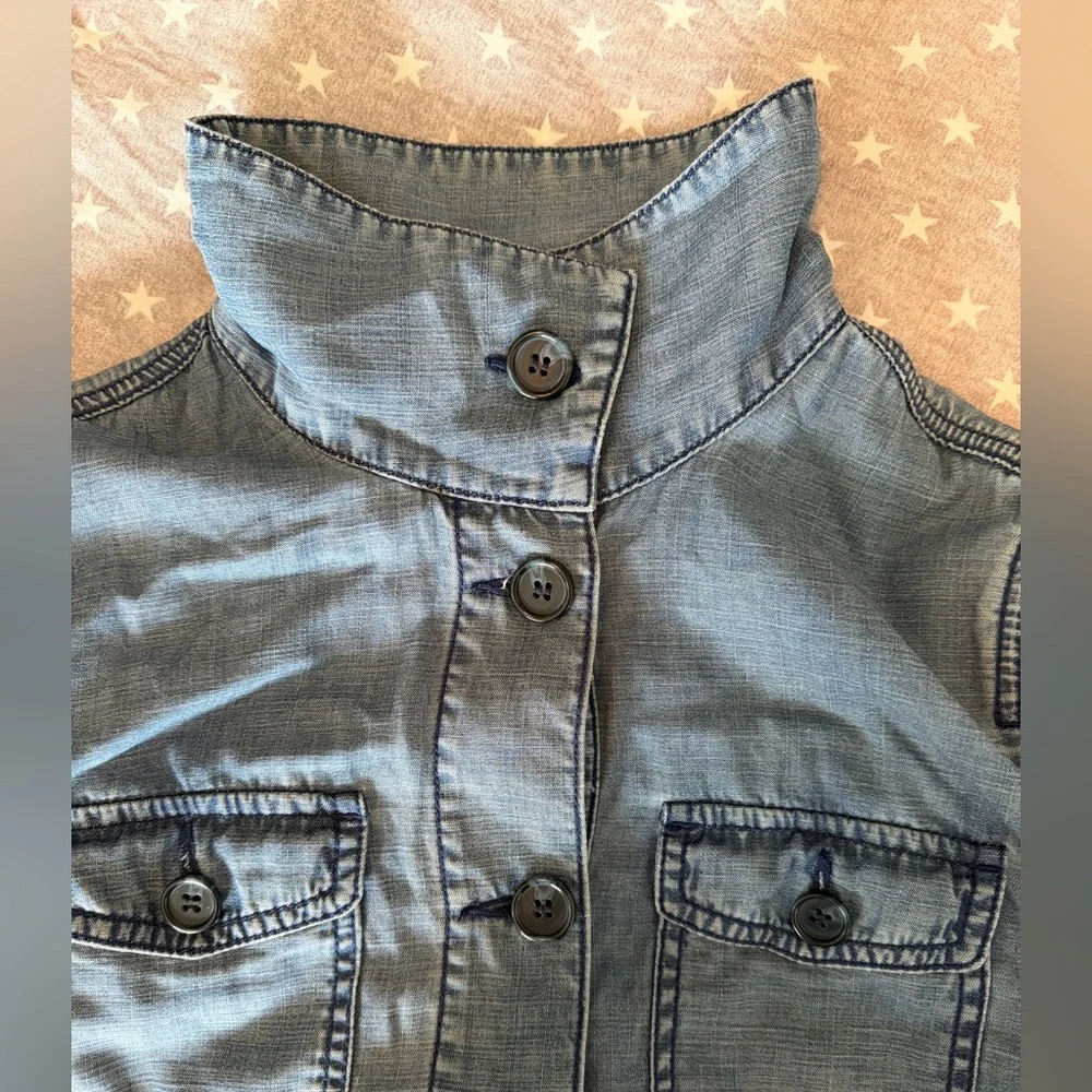 Talbots CLASSIC FIELD JACKET - lyocell cotton linen / size XS - chambray/blue - Picture 11 of 11